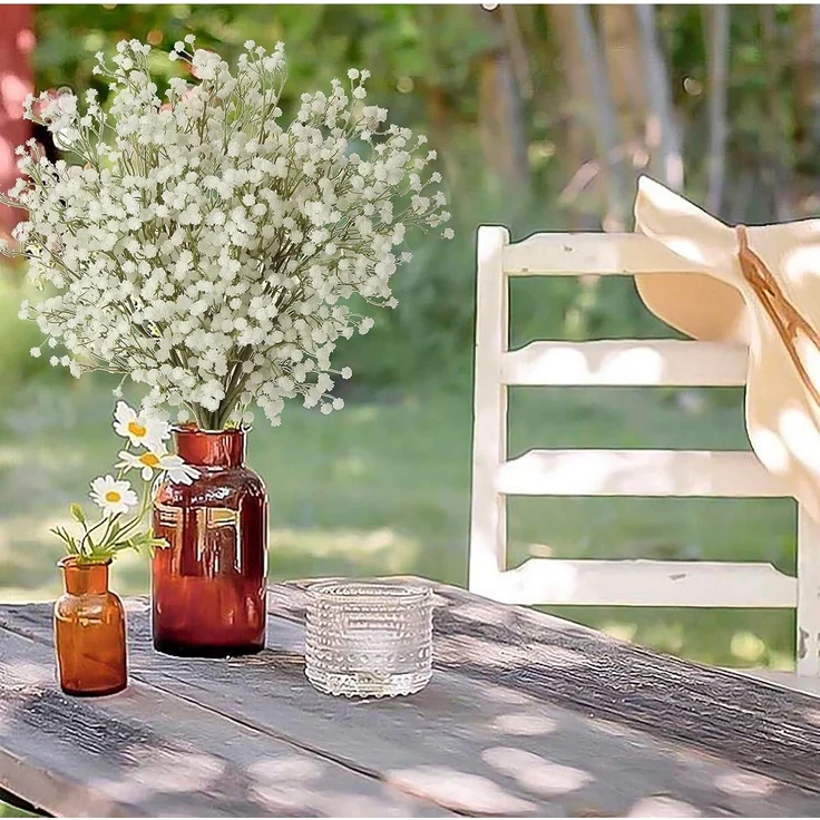 10 Stücke Künstliches Schleierkraut Gypsophila Blumenstrauß Deko Hochzeit Party – Bild 3