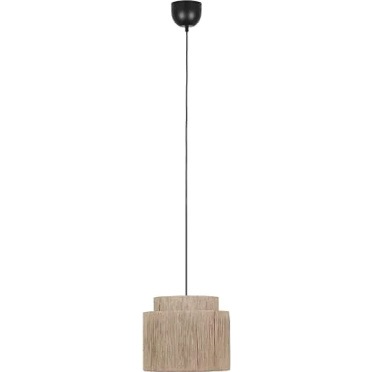 TRIO Smilla Pendelleuchte, 31cm schwarz mit braunem Seil, E27 LED geeignet, für Wohnzimmer und Schlafzimmer – Bild 9