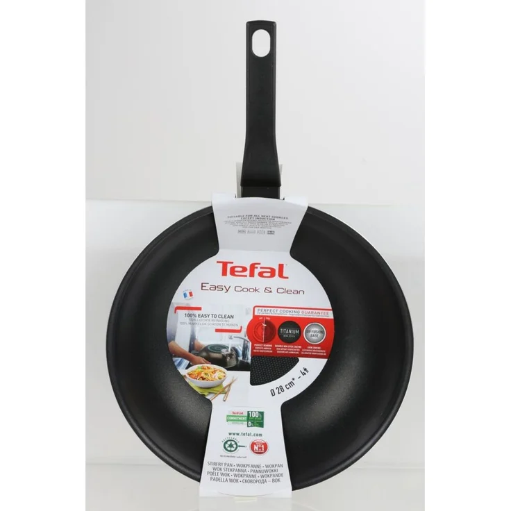 Tefal Wokpfanne 28cm Schwarz Antihaft Braten Kochen Küche Schmoren Gemüse Speise – Bild 16