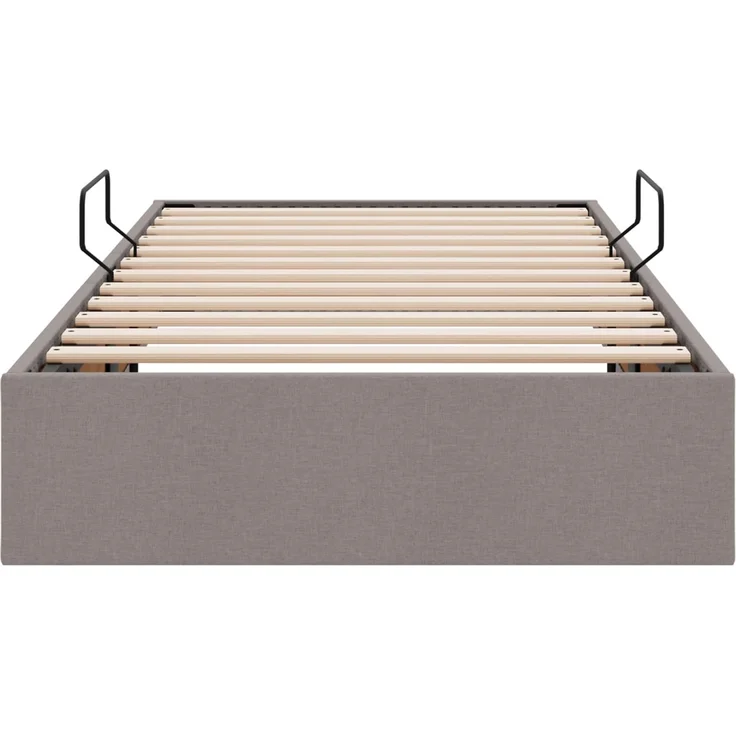 vidaXL Ottoman Bettgestell mit Speicher Taupe 90 x 190 cm Stoff 3442793 – Bild 7