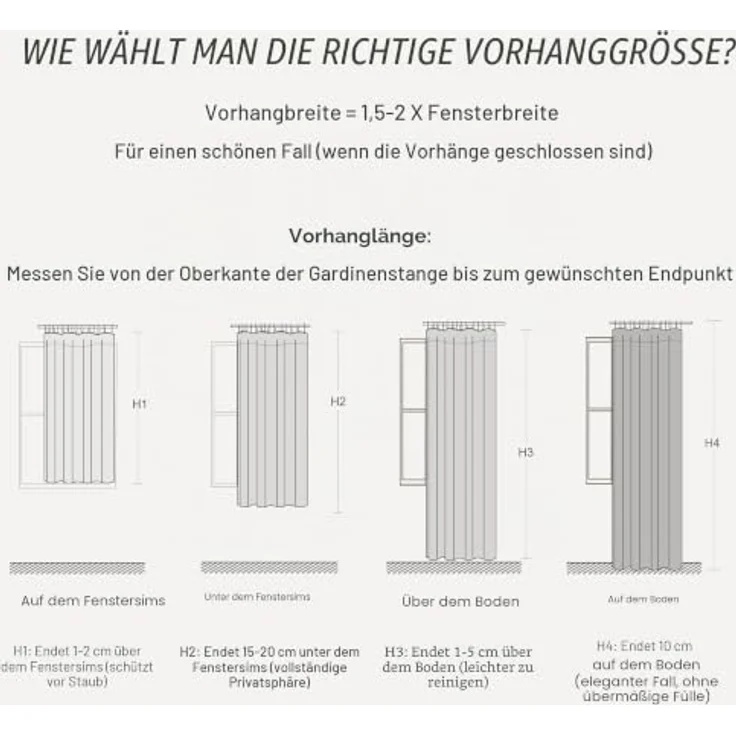 PONY DANCE Übergardinen Wohnzimmer mit Kräuselband Vorhang Blickdicht – Bild 9