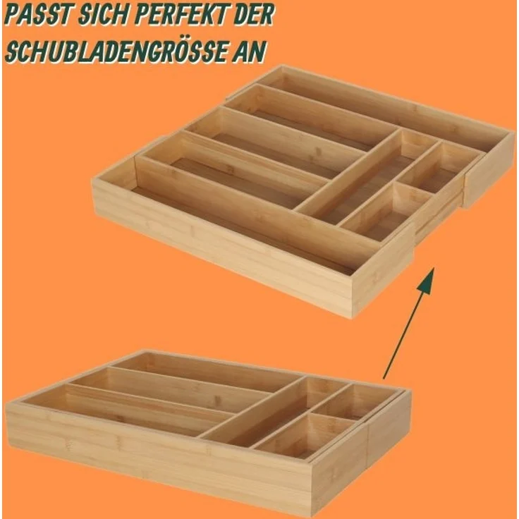 Ausziehbarer Besteckkasten aus Bambus 10051920 – Bild 3