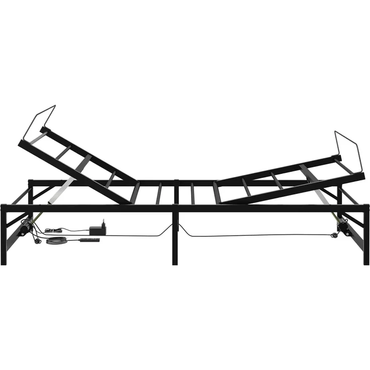 vidaXL Elektrisch verstellbares Bettgestell Schwarz 90 x 190 cm Stahl 42021378 – Bild 7