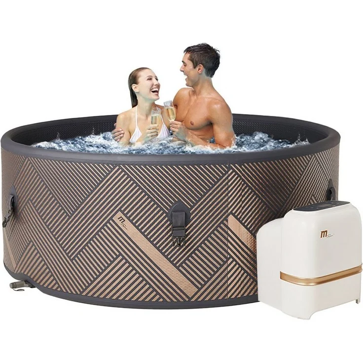 mSpa Whirlpool Outdoor Frame Mono F-MO062 Pool, (Whirlpool Outdoor 6 Personen, Luxus Garten Pool, Whirlpool aufblasbar, 2-tlg, Whirlpool mit Schnellheizsystem, Whirlpool Outdoor winterfest), Whirlpool mit UVC+ Wasserreinigung (20-fach effektiver) – Bild 5