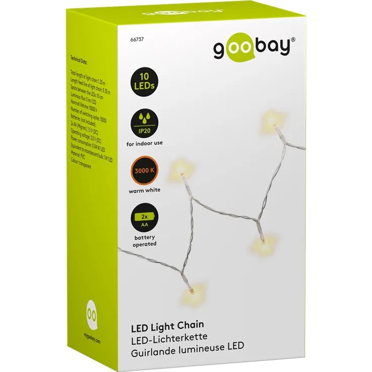 Pro Light chain with 10 LEDs battery-operated