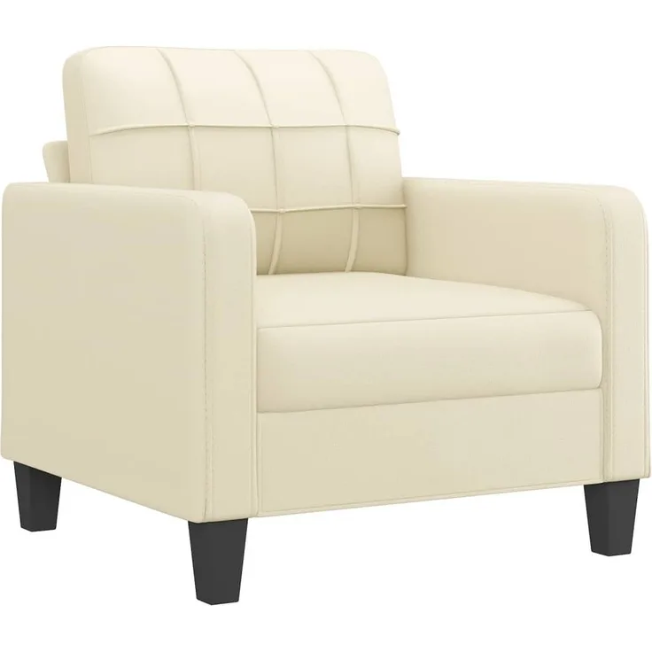 vidaXL Sessel Creme 60 cm Kunstleder 359108