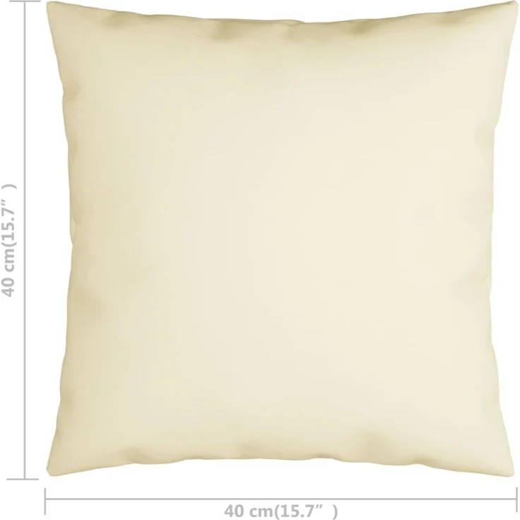 vidaXL Sofakissen 4 Stk. Creme 40x40 cm Stoff 360361 – Bild 2