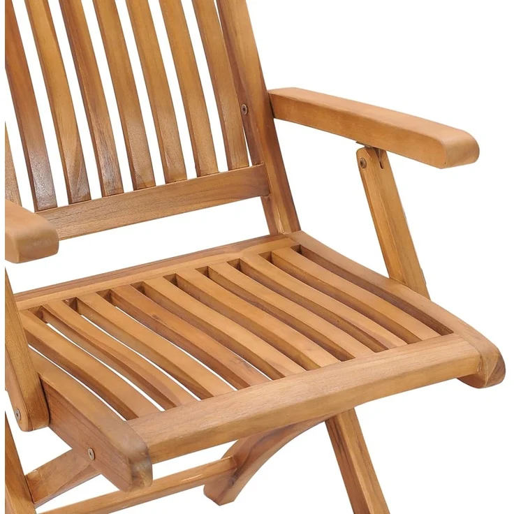 vidaXL Klappstühle mit Kissen, 6-teilig, Massivholz Teakholz 3072772 – Bild 5