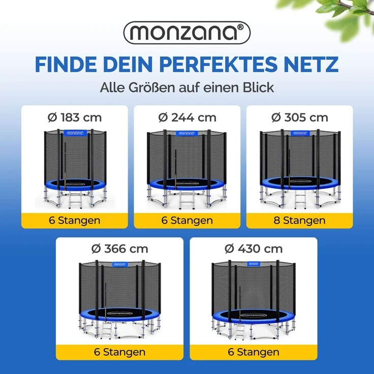Monzana Sicherheitsnetz für Rundtrampoline mit 183 cm Durchmesser – Bild 7