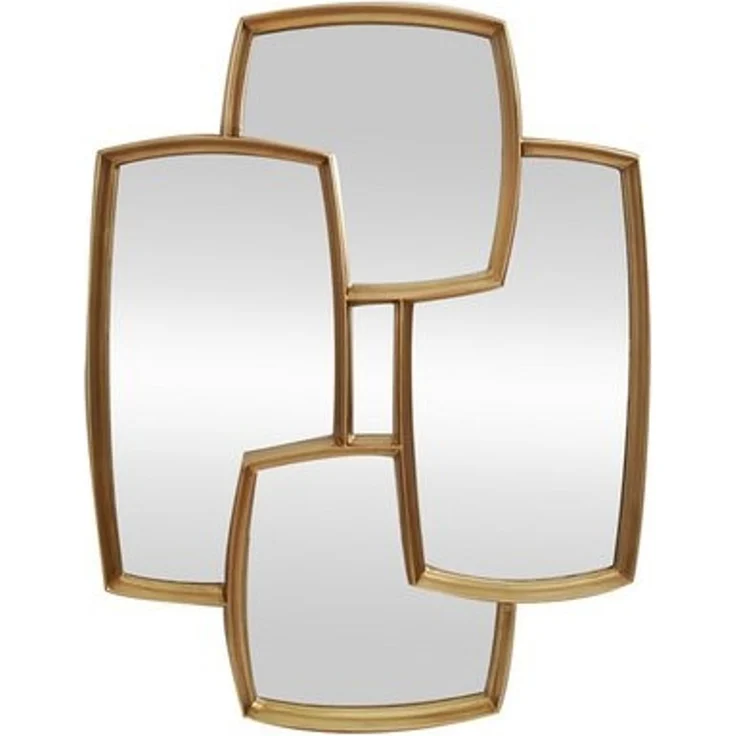 riess-ambiente Wandspiegel QUADRA 90cm gold – vier Spiegelflächen, variabel, Statement Piece (Einzelartikel, 1-St), Spiegel mit Mehrfachoptik – ideal für Flur, Wohn- oder Schlafzimmer – Bild 4