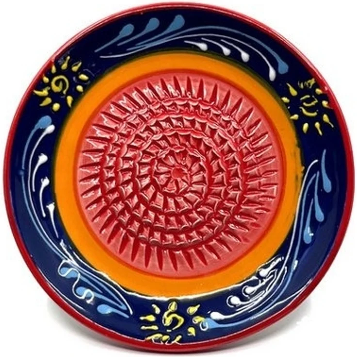 Kaladia Multireibe Reibeteller in Braun, Keramik, handbemalte Küchenreibe - Made in Spain – Bild 1