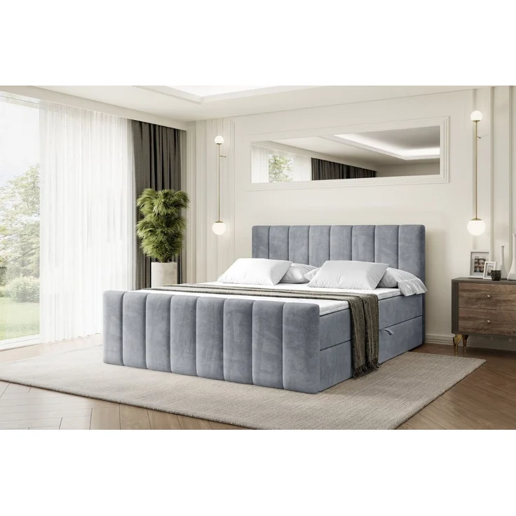 ALTDECOR Boxbett OTTA-Z (Multipocket-Matratze H4, H3 Matratze Bonellfederung, Topper, Kopfteil) – Bild 1