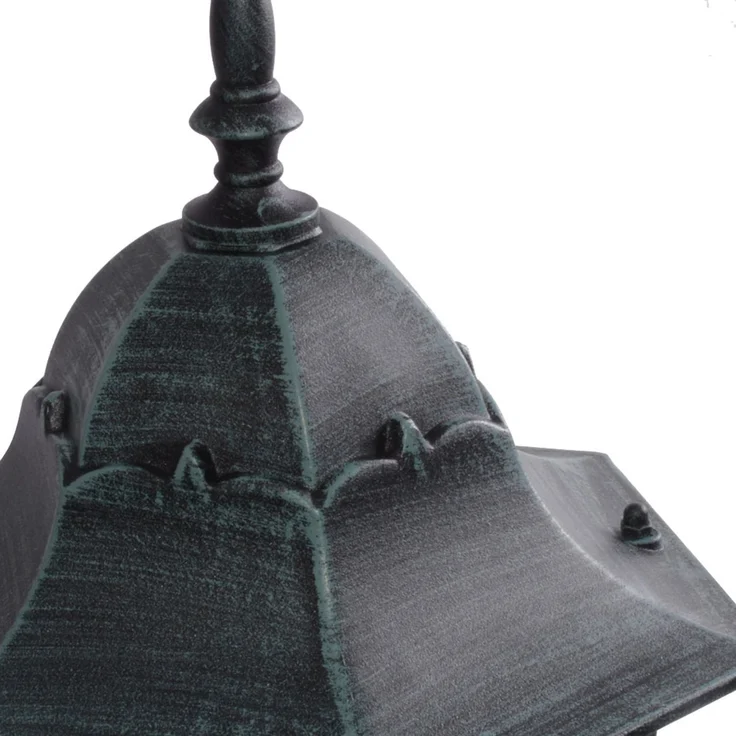 LED Stehleuchte, Laterne, grün-schwarz, Glas, H 120 cm – Bild 7