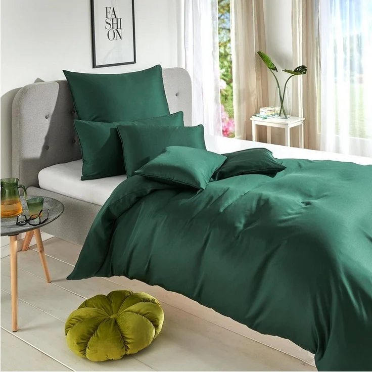 TRAUMSCHLAF Bettwäsche Uni Tencel™ Lyocell, Lyocell, 2 teilig, glatte Oberfläche und super angenehmes weiches Hautgefühl – Bild 2