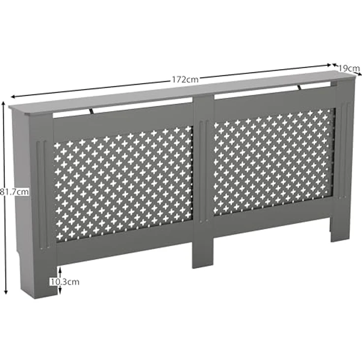 Vida Designs Kommoden & Sideboards, Mitteldichte Holzfaserplatte, Grau, Extra Groß – Bild 3