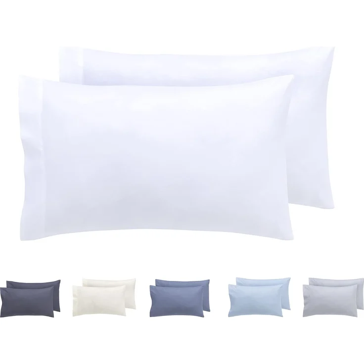 Kissenbezüge, extra weiche Mikrofaser, hypoallergen, Set mit 2 Kissenbezügen 30X50 cm Weiß