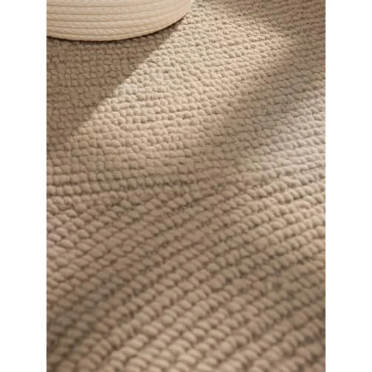 XXXL Wollteppich Eleni, Beige, Rechteckig 120x180 cm, Pflegeleicht, Strapazierfähig, Für Fußbodenheizung geeignet, Naturmaterial mit Struktur – Bild 8