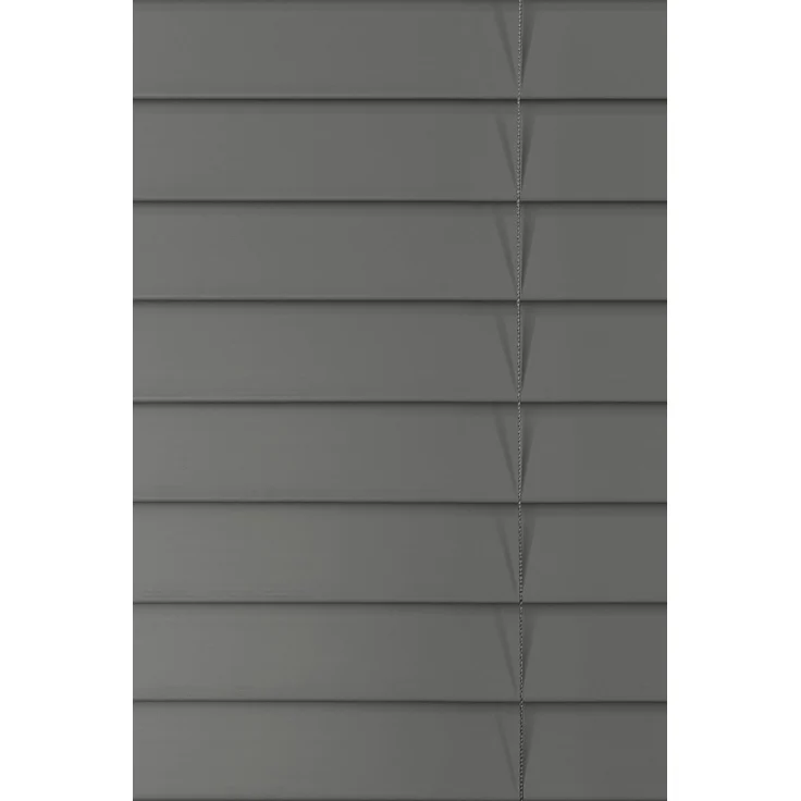 Qualitätsjalousie Holzoptik 50mm in Schiefergrau in den Maßen (B x H) 120cm * 175cm – Bild 2