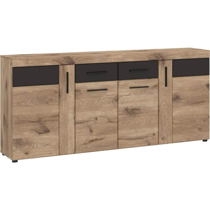 Sideboard >GRANO< in Viking Eiche Dekor - 185,1x86x40,9 (BxHxT) – Bild 1