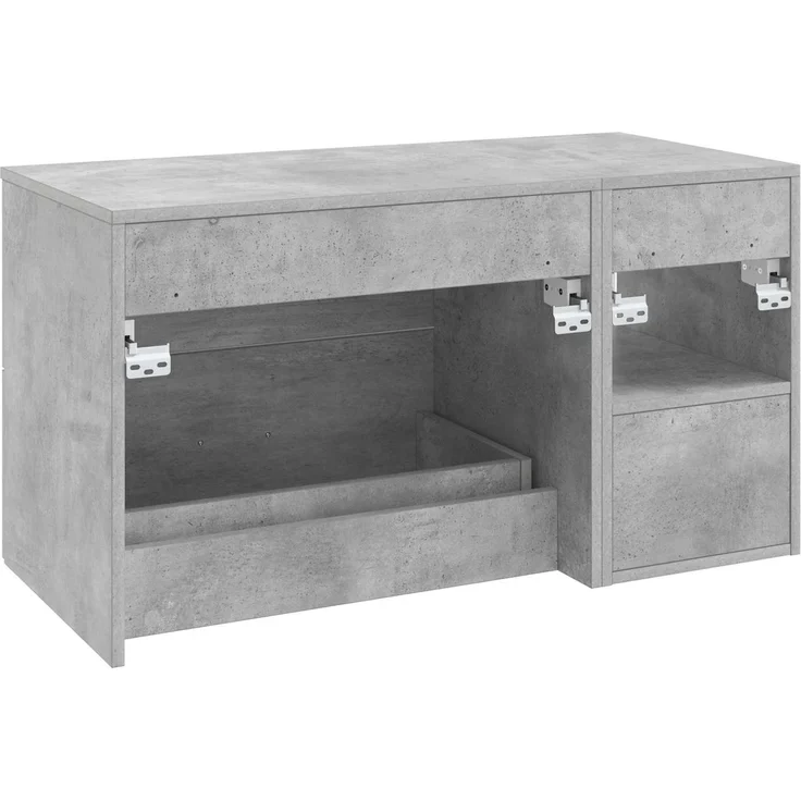 vidaXL Badezimmermöbel-Set zur Wandmontage 2 stk. Betongrau 3403939 – Bild 6