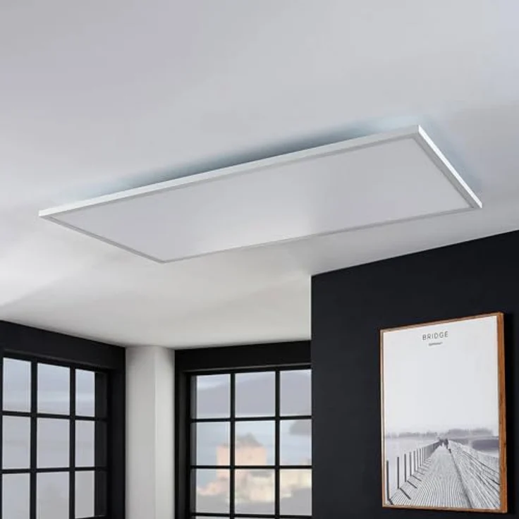 Arcchio Lindby LED Panel 119,5 x 59,5 cm, dimmbar mit RGB Backlight und wechselbarer Lichtfarbe (3.000–6.000K), inkl. Fernbedienung, 75W, 3.800 lm – Bild 3