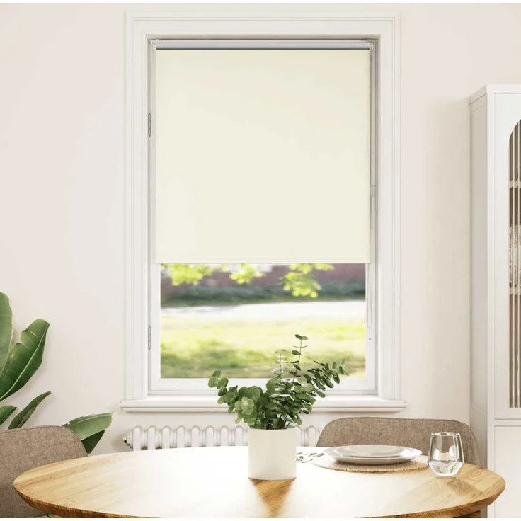 vidaXL Verdunkelungsrollo Cremeweiß 70x150cm Stoffbreite 65,7 cm 4011642 – Bild 1