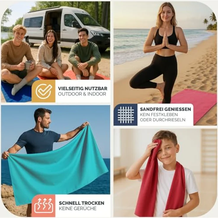 Blumtal Sporthandtuch Mikrofaser Handtuch - kompakte Mikrofaser Handtücher, Mikrofaser (inkl. Transporttasche, einzeln oder als Set verfügbar, 1-St), ultra leicht & schnelltrocknend, Reisehandtuch, Strandhandtuch – Bild 6