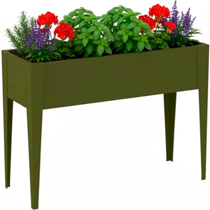 Westmann Vedura M | Metall Balkon Hochbeet | Olive