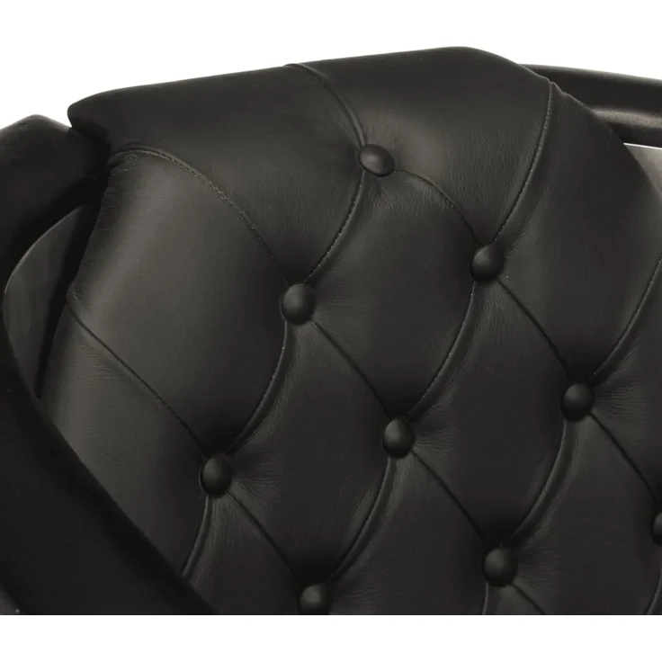 vidaXL Fliegersessel Schwarz Echtleder 247795 – Bild 4