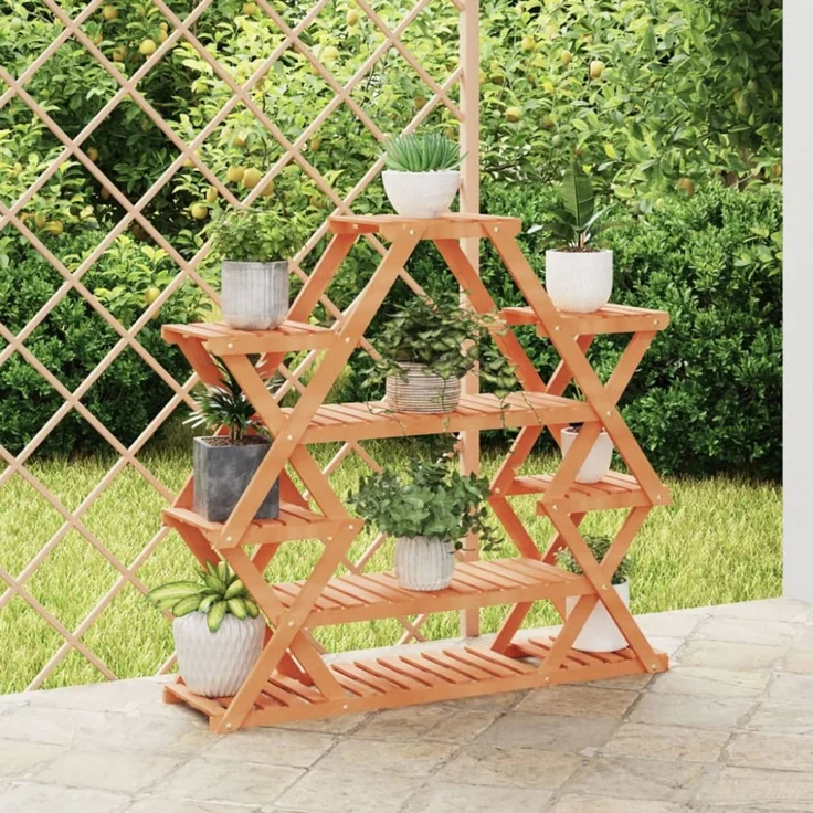 vidaXL Blumenständer 110x25x105 cm Massivholz Tanne 362878 – Bild 2