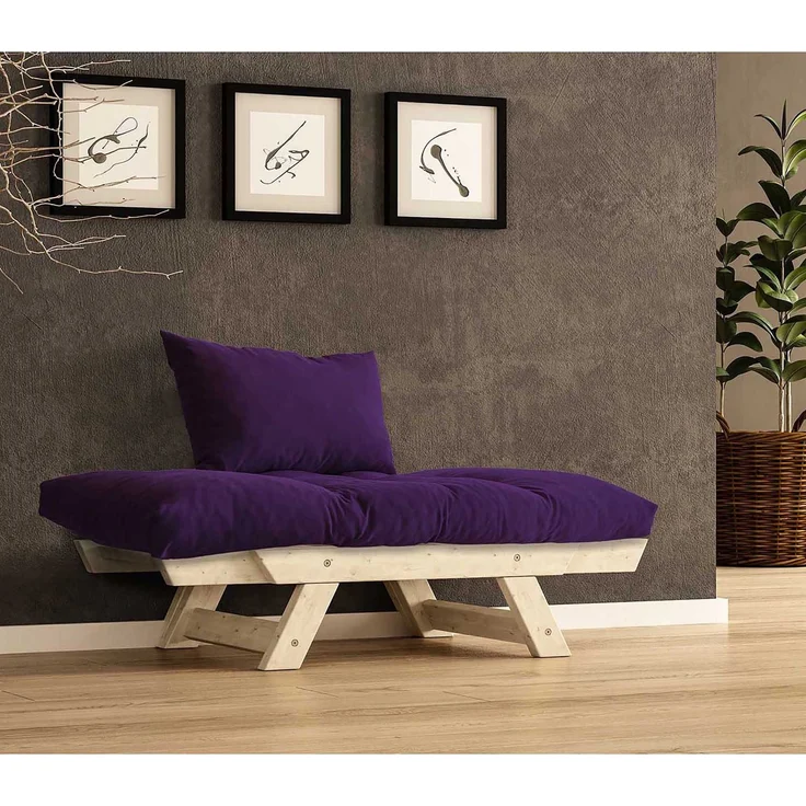 Skye Decor 'CPT8147-140' Garten-Sessel, Natur / Lila, 108-140 x 75 cm – Bild 3