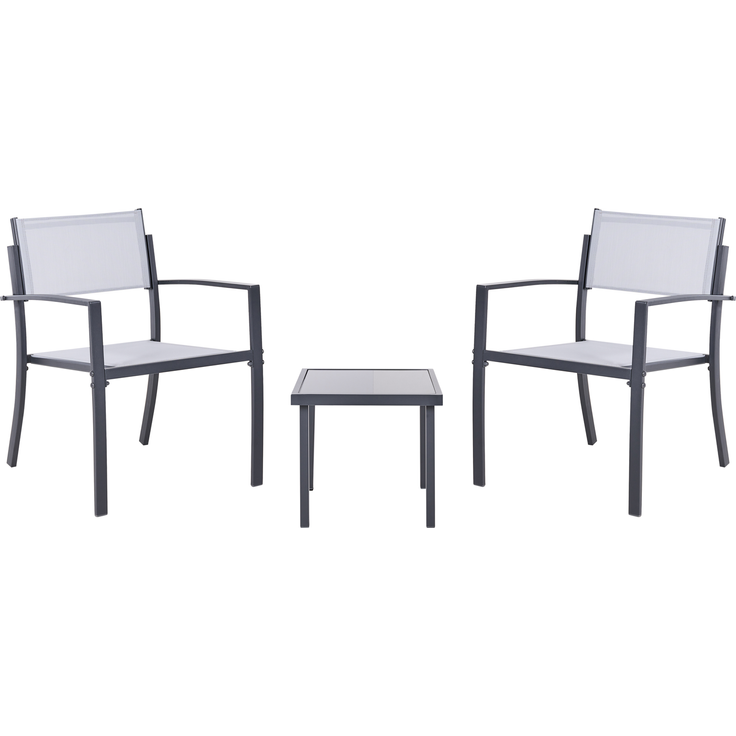 Bistro Set TAVOLETO Metall Grau