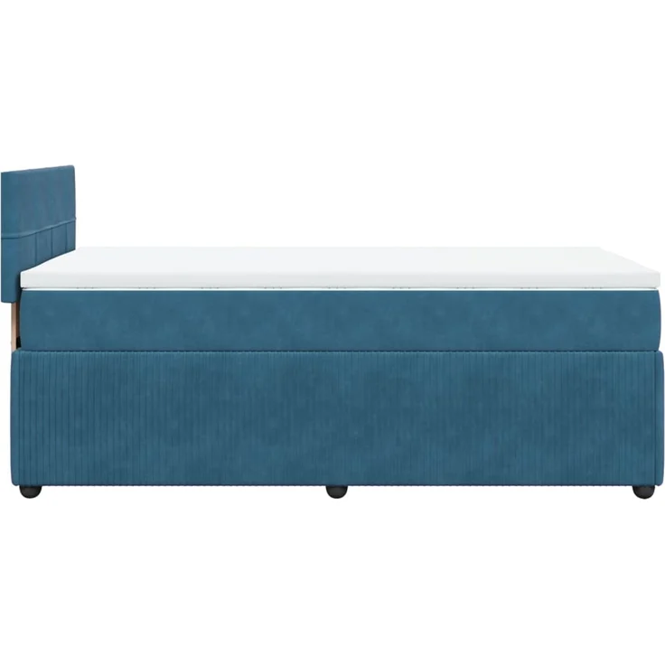 vidaXL Boxspringbett mit Matratze Blau 80x200 cm Samt 3287594 – Bild 9