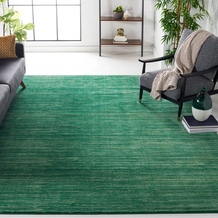 SAFAVIEH Modern Teppich für Wohnzimmer, Esszimmer, Schlafzimmer - Vision Collection, Kurzer Flor, Grün, 240x300 cm