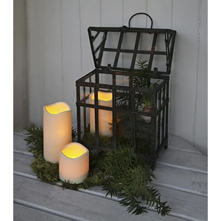 LED Stumpenkerze -Paul', Batterie und Timer, weiß, outdoor, H 15cm – Bild 2