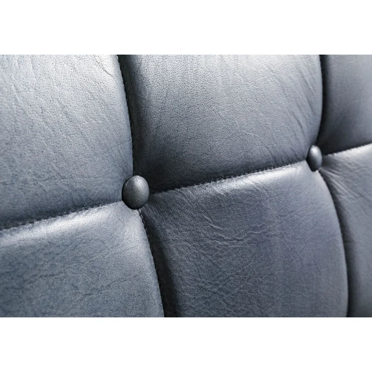 Stuhl Echtleder 61x65x89 blau IRON LABEL #513 – Bild 5