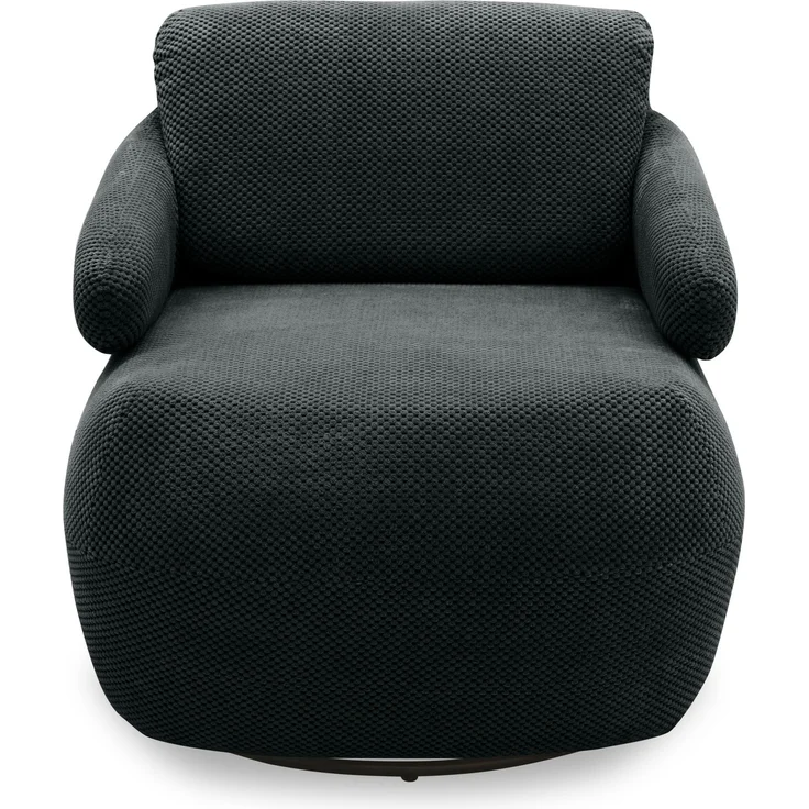 DOMO. collection Sessel 700015, Polstersessel, gepolsterte Rückenlehne, Rückenfunktion, Drehfunktion, Wippfunktion, Cocktailsessel, Loungesessel, 68 x 88 x 67 (BxTxH), schwarz – Bild 2