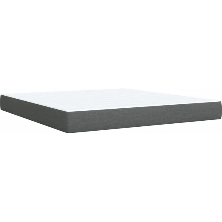 vidaXL Boxspringbett mit Matratze Dunkelgrau 180x200 cm Stoff 3288268 – Bild 9