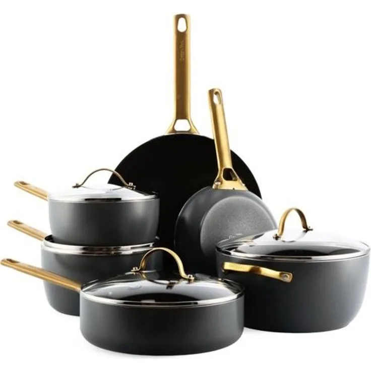 GreenPan Padova Reserve 6 Tlg Topf&Pfannenset Schwarz