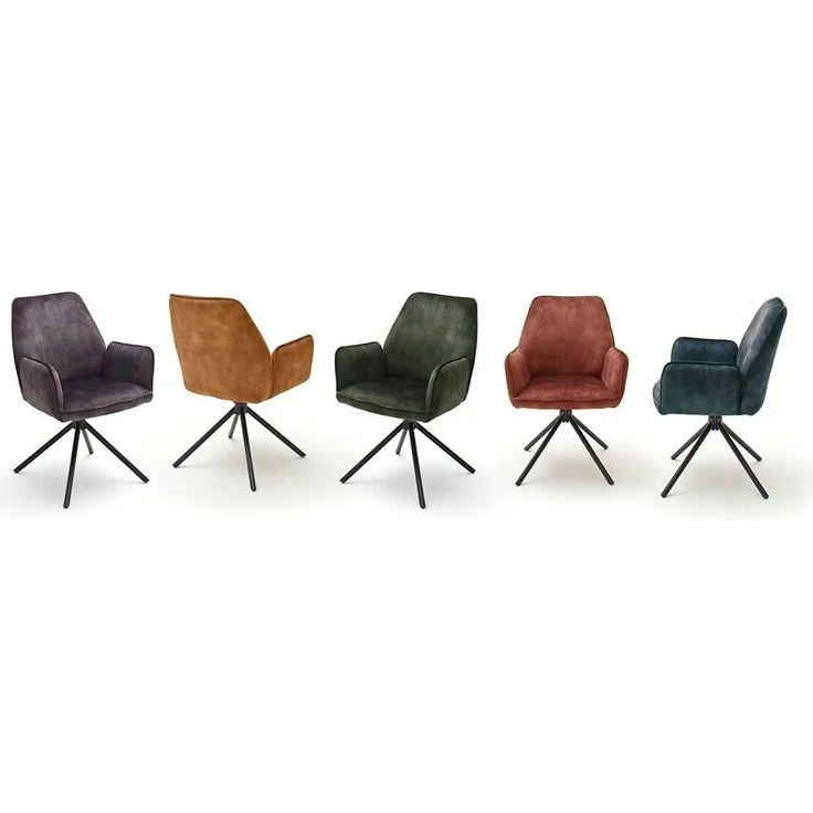 Esszimmerstuhl >Ottawa< mit Armlehne in Rostbraun - 60x89x64 (BxHxT) 180 °drehbar – Bild 5