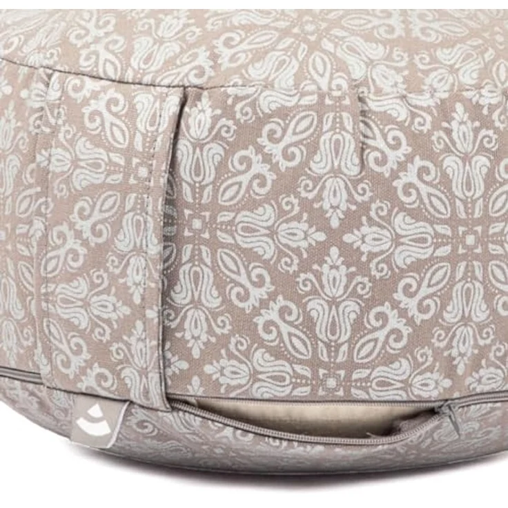 bodhi Meditationskissen Meditationskissen RONDO, 32 x 20 cm Raja, taupe/silber, Kapok – Bild 2