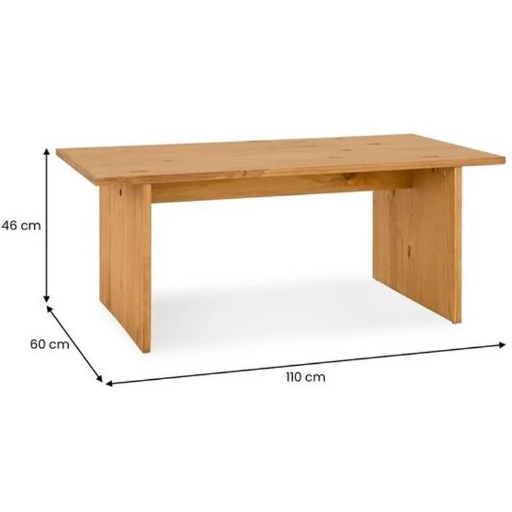 IDIMEX Couchtisch SALTO, Wohnzimmertisch aus Kiefer Massivholz, rechteckig, Sofatisch gewachst – Bild 4