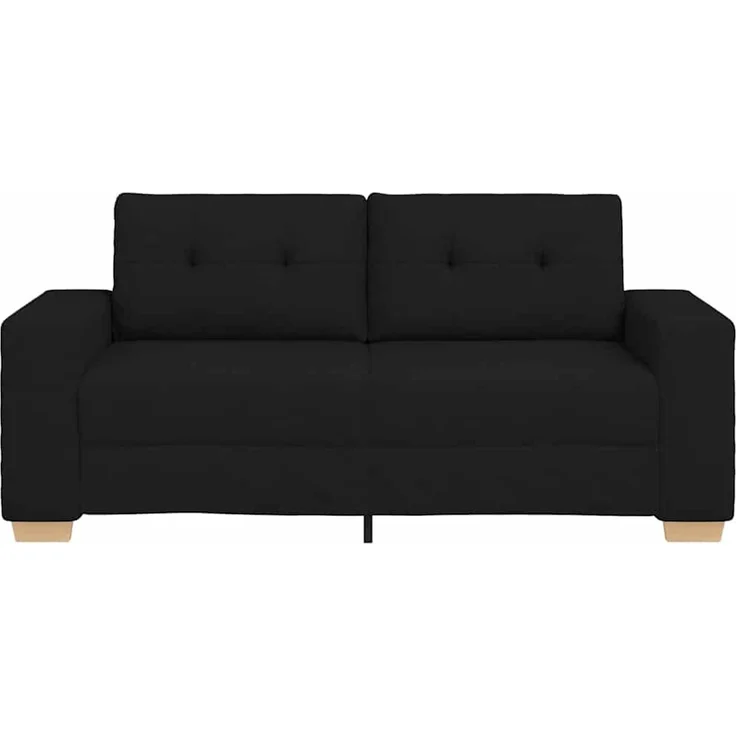 vidaXL Zweisitzer-Sofa Schwarz 180x77x82 cm Stoff 4105080 – Bild 4