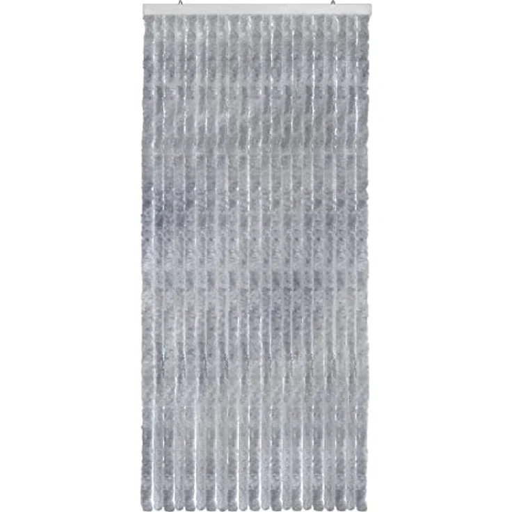 Moritz Flauschvorhang aus Chenille 90 x 200 cm grau Türvorhang als Fliegenschutz Insektenschutz für Camping Wohnwagen – Bild 4