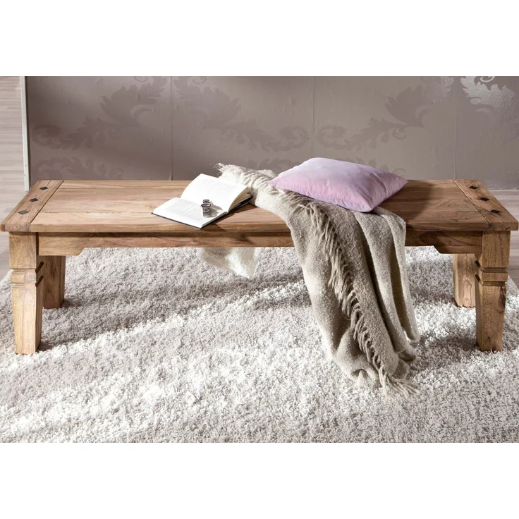 Bank Sheesham 140x40x45 grau geölt LEEDS #54 – Bild 3