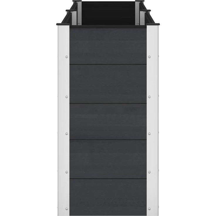 vidaXL Hochbeet Schwarz 250 x 50 x 91 cm WPC und Aluminium 42038989 – Bild 4