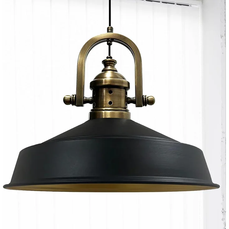 Bamyum Pendelleuchte Asletl Hängelampe Industrial aus Metall Ø41 cm, Pendelleuchte Esstisch, ohne Leuchtmittel – Bild 1