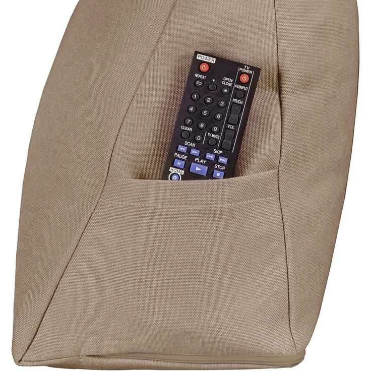 XDREAM Rückenkissen ergonomisches Keilkissen für Bett und Sofa, 1-tlg, als Kopfkissen oder Venenkissen verwendbar, mit praktischem Seitenfach – Bild 3