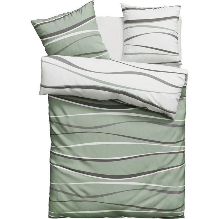 OTTO home Wendebettwäsche Alvara, Linon, 2 teilig, in Gr. 135x200 oder 155x220 cm, 100% Baumwolle, grafisches Motiv – Bild 1