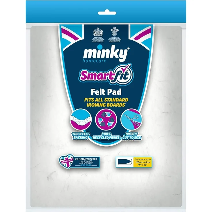 Minky Bügelbrettbezug Smartfit, Einheitsgröße, Design unterscheidet Sich möglicherweise, Plastik, weiß, 125x45 cm